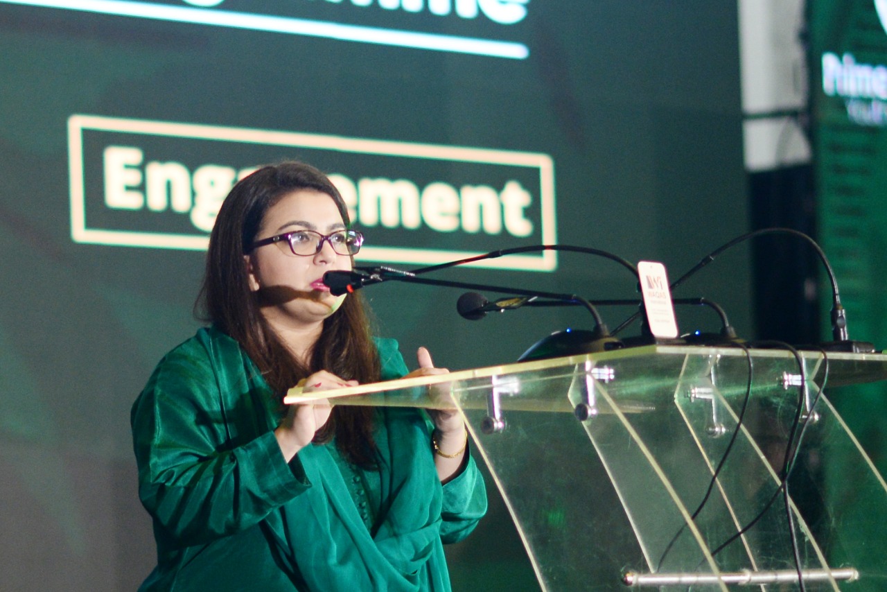 Special Assistant to Prime Minister on Youth Affairs Shaza Fatima Khawaja Addressed the Pakistan Youth Convention on the occasion of International Youth Day.